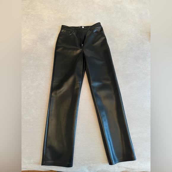 Wilfred Black Faux Leather Pants - Picture 1 of 8